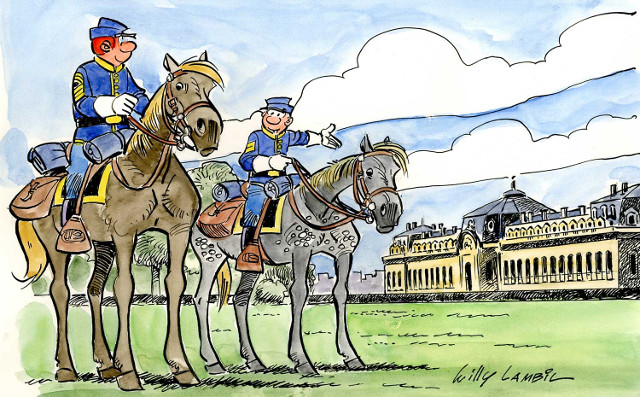 Expo ‘Les Tuniques Bleues’ au musée du cheval de Chantilly.